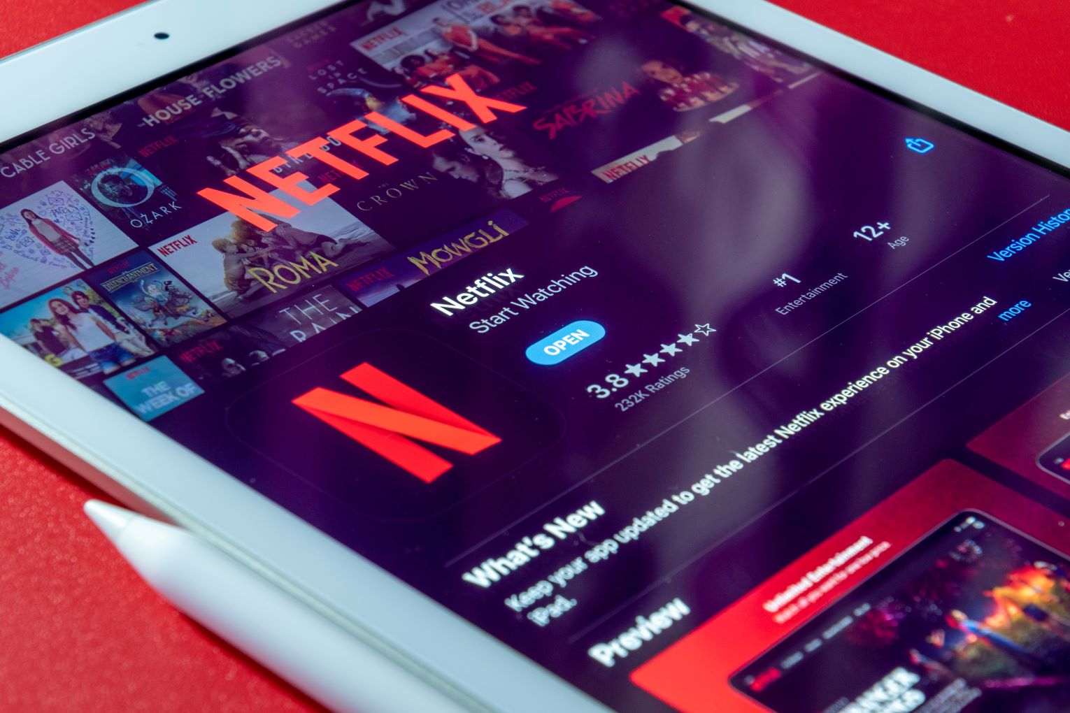 "Netflix website open in ipad"
